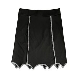 Spider web trim mini skirt